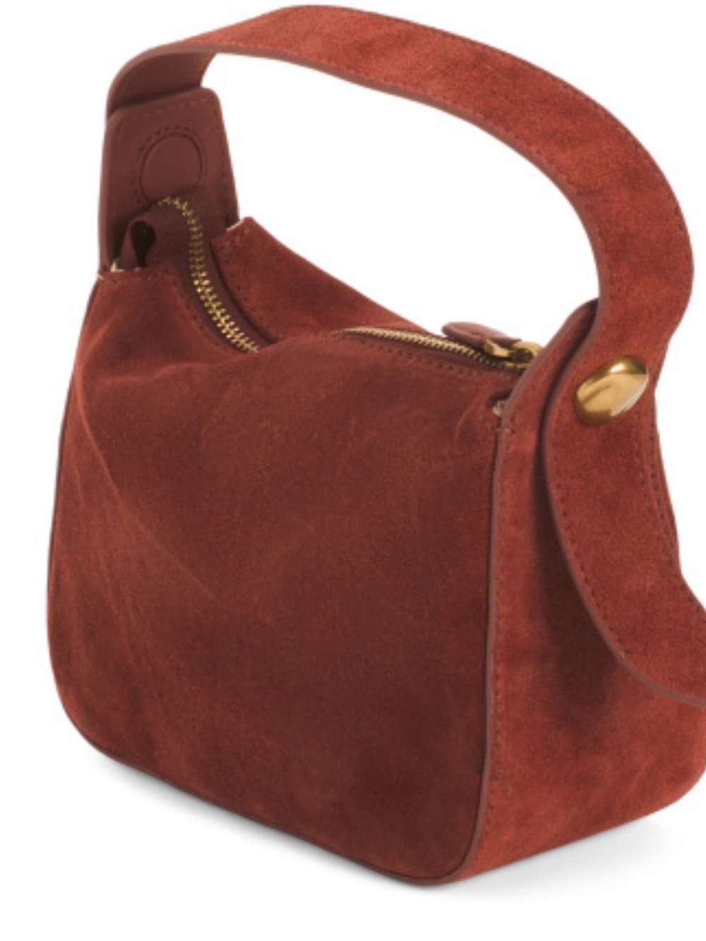 Margot suede wristlet in burgundy